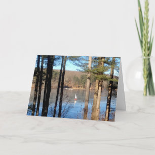 Cartes Pour Fêtes Annuelles La navigation sur glace sur le lac —