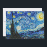 Cartes Pour Fêtes Annuelles La nuit étoilée de Vincent Van Gogh<br><div class="desc">Immergez-vous dans la beauté fascinante de la Nuit étoilée de Vincent Van Gogh avec cette reproduction de haute qualité. Possédez une histoire de l'art et laissez la brillance du chef-d'oeuvre de Van Gogh illuminer votre environnement.</div>