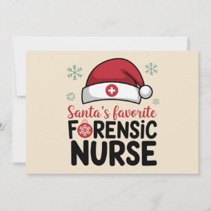 Cartes Pour Fêtes Annuelles La nurse légiste préférée du Père Noël, drôle de N