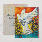 Cartes Pour Fêtes Annuelles La paix s'est envolée (Devant / Derrière)