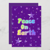 Cartes Pour Fêtes Annuelles La Paix Sur Terre (Devant / Derrière)