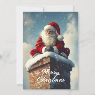 Cartes Pour Fêtes Annuelles La pause de père Noël : un sourire d'hiver