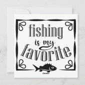Cartes Pour Fêtes Annuelles La pêche est ma citation préférée (Dos)
