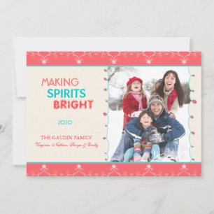 Cartes Pour Fêtes Annuelles La photo de la famille des fêtes éblouissantes