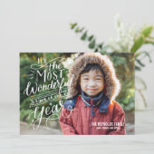 Cartes Pour Fêtes Annuelles La Photo Le Plus Merveilleux De Temps Lettré À La  (Debout devant)