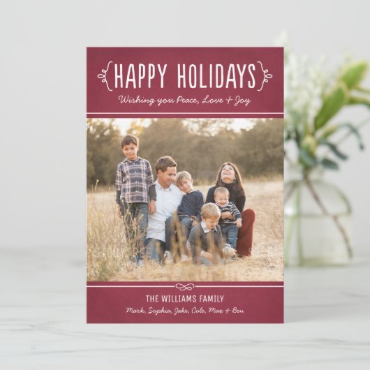 Cartes Pour Fêtes Annuelles La photo rouge du vin russe (Debout devant)