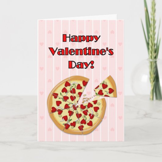 Cartes Pour Fêtes Annuelles La pizza de Valentine (Devant)