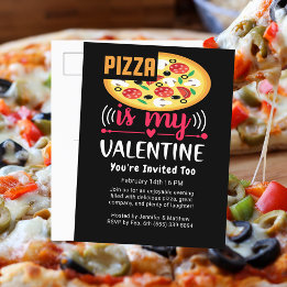 Cartes Pour Fêtes Annuelles La Pizza Est Ma Saint Valentin Amusante