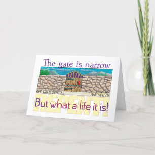 Cartes Pour Fêtes Annuelles La porte est étroite