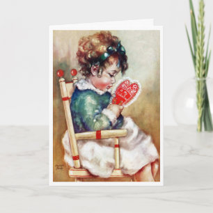 CARTES POUR FÊTES ANNUELLES "LA PREMIÈRE VALENTINE DU BÉBÉ" VINTAGE COVERART S