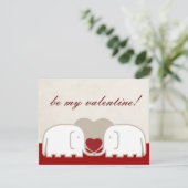 Cartes Pour Fêtes Annuelles la rangée des éléphants soit ma valentine (Debout devant)