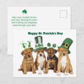 Cartes Pour Fêtes Annuelles La Saint-Patrick (Devant / Derrière)