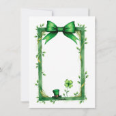 Cartes Pour Fêtes Annuelles La Saint-Patrick (Dos)