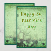 Cartes Pour Fêtes Annuelles La Saint-Patrick (Devant / Derrière)