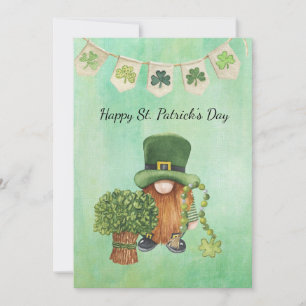 Cartes Pour Fêtes Annuelles La Saint-Patrick avec aquarelle verte du trèfle
