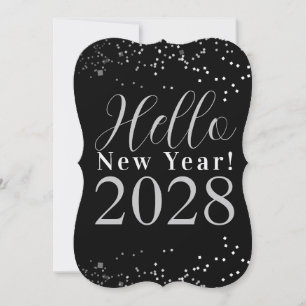 Cartes Pour Fêtes Annuelles La Saint-Sylvestre Bonne Année Noir Étincelle Arge