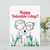 Cartes Pour Fêtes Annuelles la Saint-Valentin   (Debout devant)