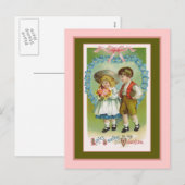 Cartes Pour Fêtes Annuelles La Saint Valentin à l'ancienne (Devant / Derrière)