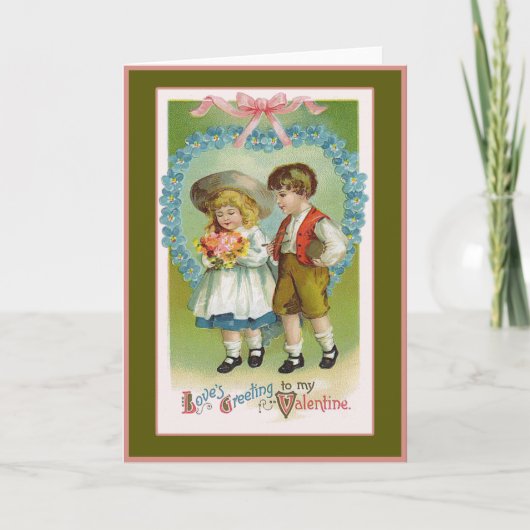 Cartes Pour Fêtes Annuelles La Saint Valentin à l'ancienne (Devant)