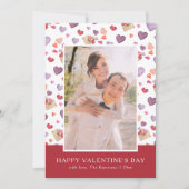 Cartes Pour Fêtes Annuelles La Saint-Valentin colorée (Devant)