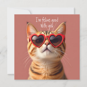 Cartes Pour Fêtes Annuelles La Saint-Valentin de chat impertinent