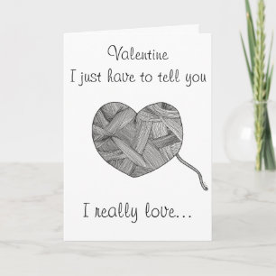 Cartes Pour Fêtes Annuelles La Saint-Valentin de tricot Lover