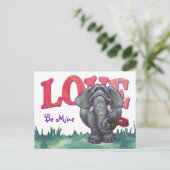 Cartes Pour Fêtes Annuelles La Saint-Valentin des éléphants (Debout devant)