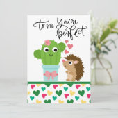 Cartes Pour Fêtes Annuelles La Saint Valentin du mignon Hérisson | Cactus Vous (Debout devant)