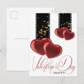 Cartes Pour Fêtes Annuelles La Saint-Valentin élégante (Devant / Derrière)