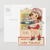 Cartes Pour Fêtes Annuelles La Saint Valentin, femme de ménage (Devant / Derrière)