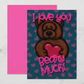 Cartes Pour Fêtes Annuelles La Saint-Valentin Je T'Aime Beary Much  (Devant / Derrière)