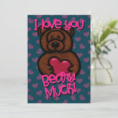 Cartes Pour Fêtes Annuelles La Saint-Valentin Je T'Aime Beary Much  (Debout devant)