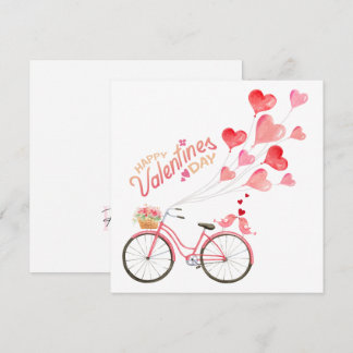 Cartes Pour Fêtes Annuelles La Saint-Valentin les amoureux au vélo 