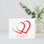 Cartes Pour Fêtes Annuelles La Saint Valentin moderne Coeurs rouges Élégant (Debout devant)