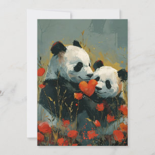 Cartes Pour Fêtes Annuelles La Saint-Valentin Panda 