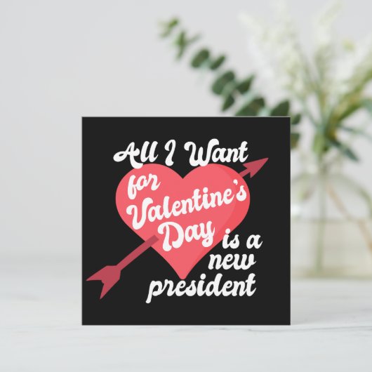 Cartes Pour Fêtes Annuelles La Saint-Valentin politique drôle anti-Trump (Debout devant)