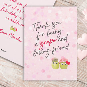 Cartes Pour Fêtes Annuelles La Saint-Valentin pour un ami, Fruits roses mignon