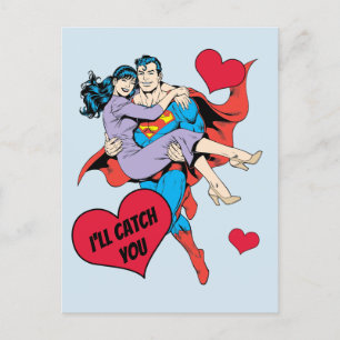 Cartes Pour Fêtes Annuelles La Saint-Valentin Superman Je vais vous attraper