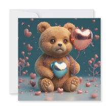 La Saint-Valentin un petit ours mignon