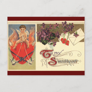 Cartes Pour Fêtes Annuelles La Saint Valentin vintage du Victoria à mon amour