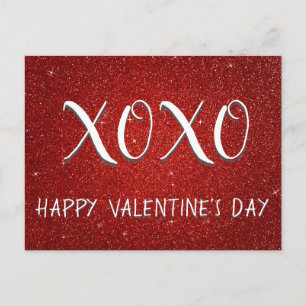 Cartes Pour Fêtes Annuelles La Saint Valentin XOXO, Parties scintillant et éti