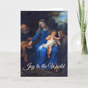 Cartes Pour Fêtes Annuelles La Sainte Famille Enfant Jésus Vœux de Noël