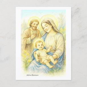 Cartes Pour Fêtes Annuelles La Sainte Famille - Nativité