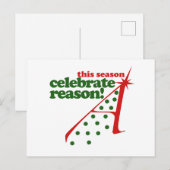 Cartes Pour Fêtes Annuelles La Saison des Fêtes des Athées (Devant / Derrière)