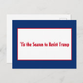 Cartes Pour Fêtes Annuelles La saison pour résister aux fêtes de Noël de Trump (Devant / Derrière)
