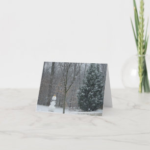 Cartes Pour Fêtes Annuelles La scène de neige hivernale du voisin