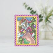 CARTES POUR FÊTES ANNUELLES LA SOURIS PÈRE NOËL APPORTE DE BONS CHATS CADEAUX (Debout devant)