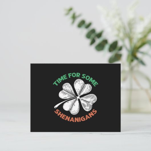 Cartes Pour Fêtes Annuelles La St Patrick's c'est temps pour quelques frasques (Debout devant)