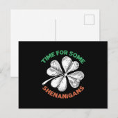 Cartes Pour Fêtes Annuelles La St Patrick's c'est temps pour quelques frasques (Devant / Derrière)