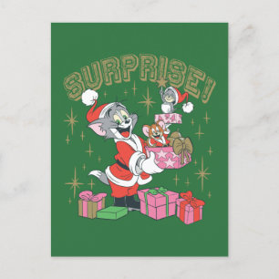 Cartes Pour Fêtes Annuelles La surprise des vacances de Tom, Jerry et Nibbles